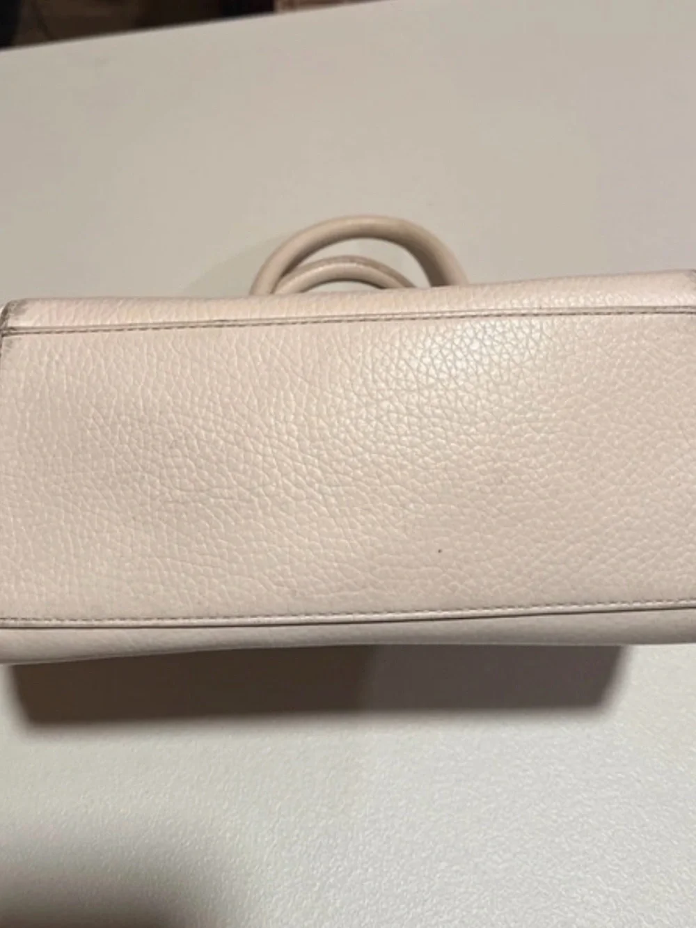 kate spade blush cream pebbled leather satchel with tassel